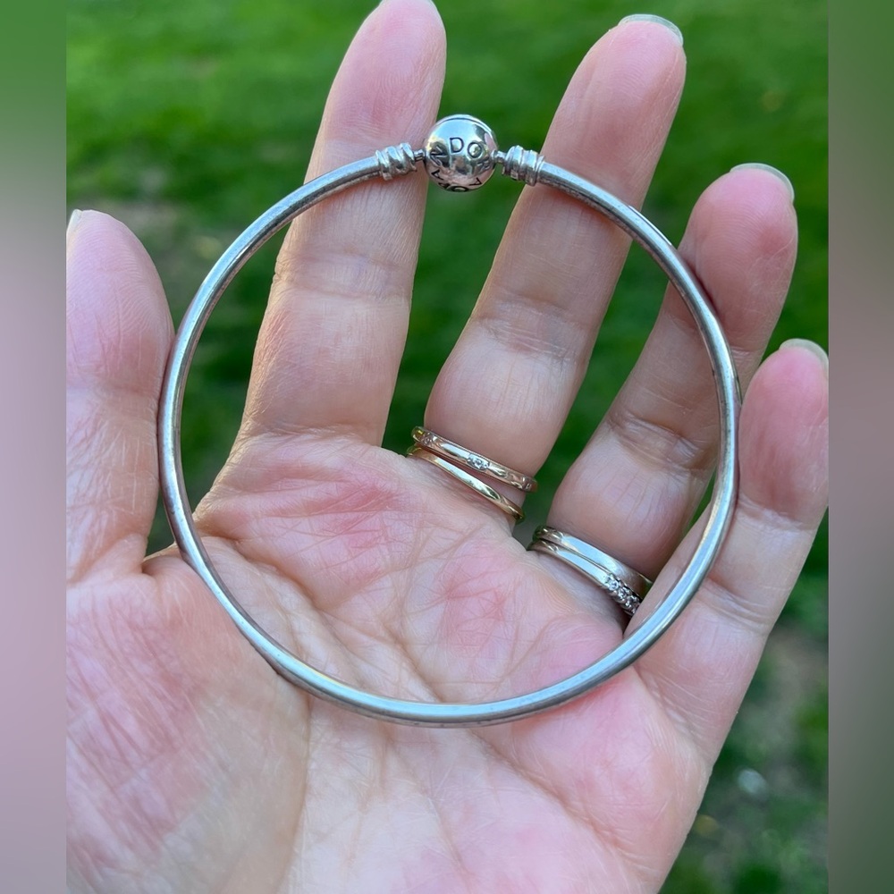 Pandora Silver Charm Bangle Bracelet - used